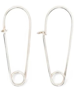 Werkstatt:münchen Safety-Pin Earrings - White