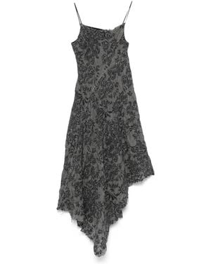 Marc Le Bihan Vestido midi texturizado - Gris