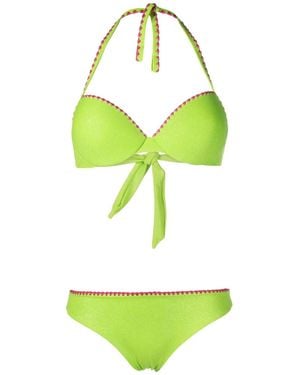 Twinset Push-Up Glitter Bikini Set - Green