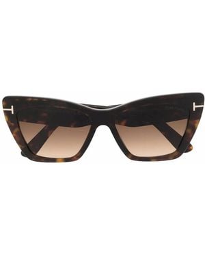 Tom Ford トム・フォード・アイウェア Whyatt バタフライフレーム サングラス - ブラウン
