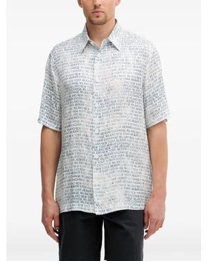 ARMANI EXCHANGE Chemise À Logo Imprimé All-Over - White