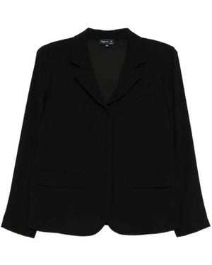 agnès b. Single-Breasted Blazer - Black