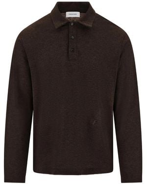Ferragamo Long-Sleeved Polo Shirt - Black