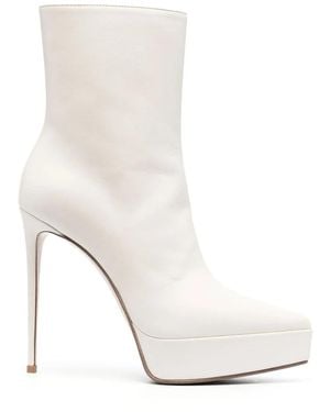 Le Silla 150Mm Heeled Pointed Boots - White