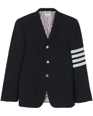 Thom Browne 4-Bar Stripe Single-Breasted Blazer - Blue