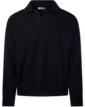 Roberto Collina Polo-Collar Knitted Jumper - Blue