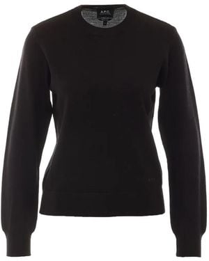 A.P.C. Philomena Logo-Embroidered Sweater - Black