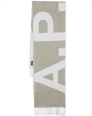 A.P.C. Sciarpa Con Logo - Grigio
