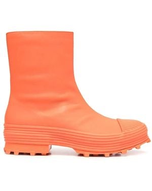 CAMPERLAB Bottines Traktori En Cuir - Orange