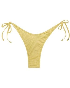 Palm Angels Slip Bikini Con Nodo Laterale - Giallo