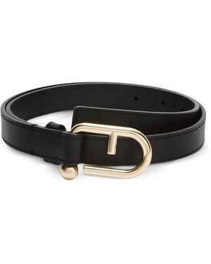 Furla Ceinture Nuvola En Cuir À Boucle - Noir