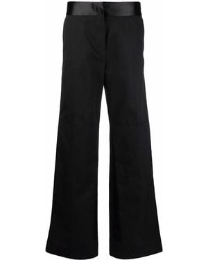 Raf Simons Tonal High-Waisted Trousers - Black