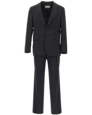 Manuel Ritz Flap-Pockets Two-Button Suit - Black