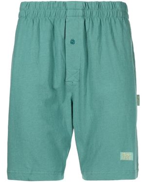 Advisory Board Crystals Logo-Patch Lounge Shorts - Green