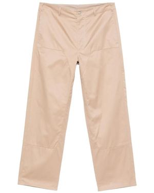 MM6 by Maison Margiela Single-Stitch-Logo Trousers - Natural