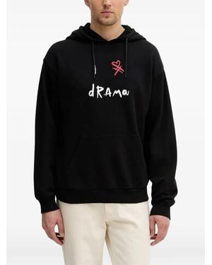 Benetton Chest Graphic Hoodie - Black