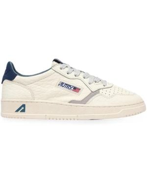 Autry Medalist Low Leather Sneakers - Natural