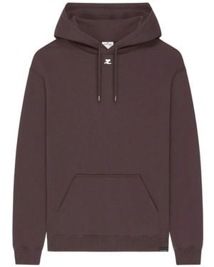 Courreges Ac Logo Hoodie - Brown
