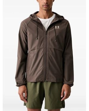 Under Armour Giacca Con Logo E Cappuccio - Marrone