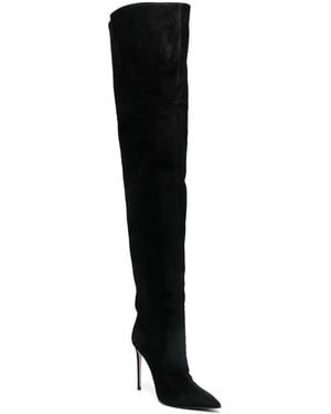 Le Silla Eva Suede Thigh-High Boots - Black