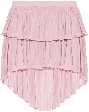Blumarine Ruffled Asymmetrical Skirt - Pink