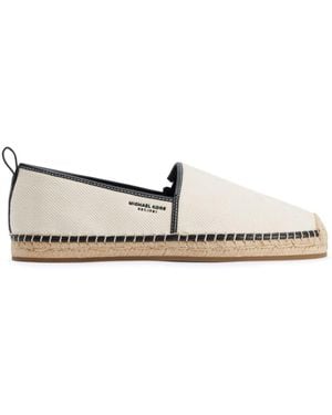 Michael Kors Logo-debossed Cotton Espadrilles - White