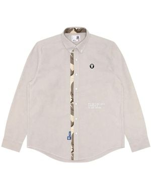 Aape By A Bathing Ape Hemd Mit Moonface-Stickerei - Weiß