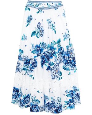 CAMILLA Shaped Seam Skirt - Blue
