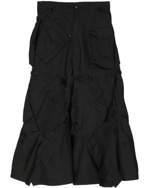 Junya Watanabe Asymmetric Midi Skirt - Black