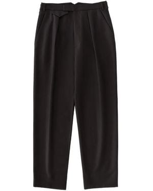 Studio Nicholson Pantalones De Lana Con Pinzas - Negro