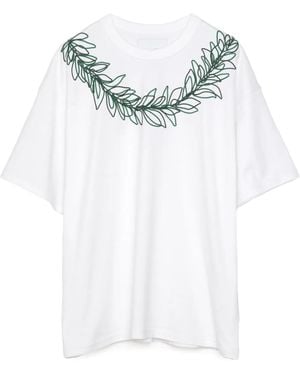 Yoshio Kubo T-Shirt Corde Leaf - Bleu