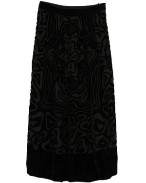 Ulla Johnson Valleta Rok Met Patroon - Zwart