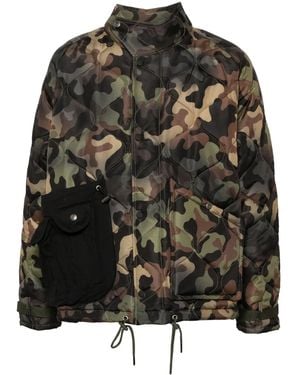 ANDERSSON BELL Steppjacke Mit Camouflage-Print - Schwarz