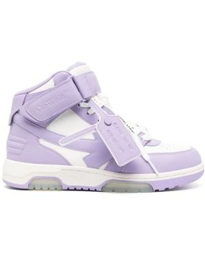 Off-White c/o Virgil Abloh Out Of Office High-Top Sneakers - Paars