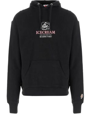 ICECREAM ロゴ パーカー - ブラック