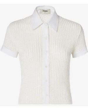 Fendi Short-Sleeve Shirt - White