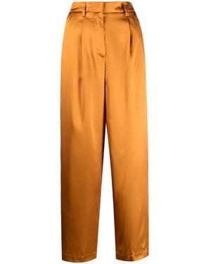 forte_forte Pantalon Satiné À Taille Haute - Orange