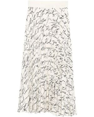 Karl Lagerfeld Commercial Pleated Skirt - White