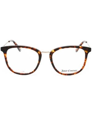 Juicy Couture Tortoiseshell-Effect Round-Frame Glasses - Black