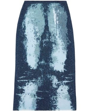 DIESEL M-Begonia Midi Skirt - Blue