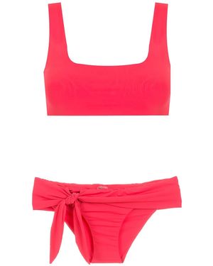 Isolda Vermelho Side-Tie Bikini Set - Red
