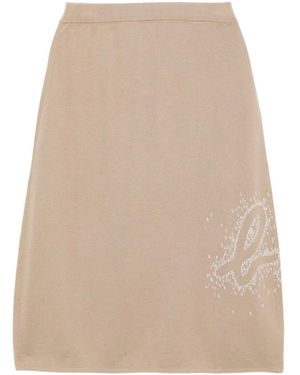 SPORT b. by agnès b. Logo-Print Skirt - Natural