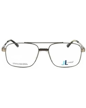 J. LANDON Rectangular-Frame Glasses - White
