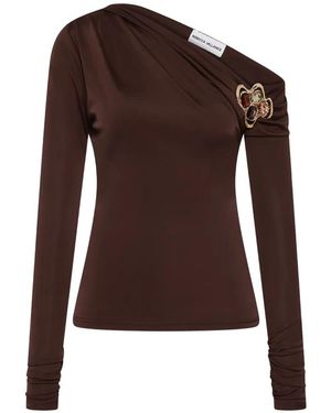 Rebecca Vallance Hazine Embellished Top - Brown