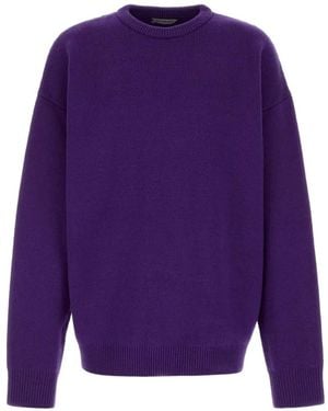 Balenciaga Oversized Crew-Neck Jumper - Purple