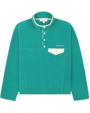 Sporty & Rich Logo-Embroidered Sweatshirt - Green