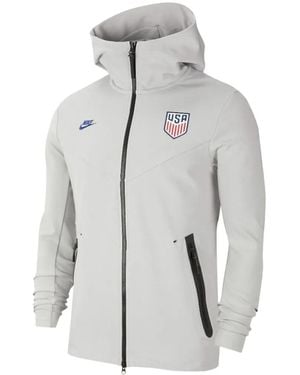 Nike Felpa Usmnt Tech Pack Con Zip - Grigio