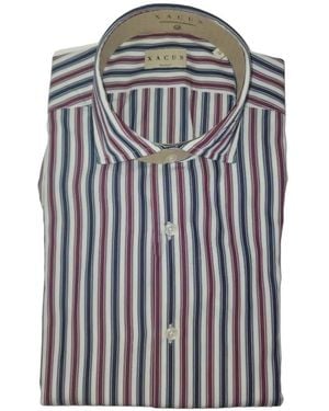 Xacus Vertical-Stripe Shirt - Gray