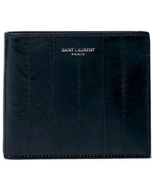 Saint Laurent Portemonnaie mit Logo-Motiv - Blau