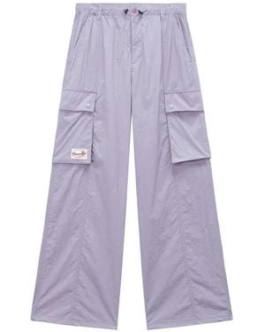Chocoolate Wide-Leg Cargo Trousers - Purple